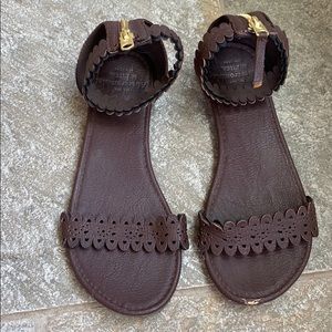 Dark Brown Abercrombie and Fitch Sandals